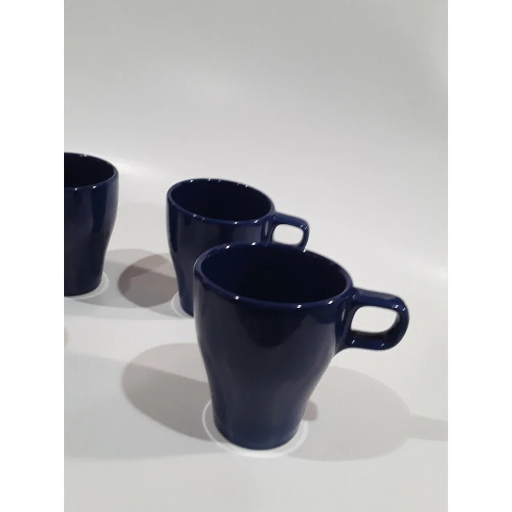 Vintage Ikea Fargrik Mugs Set of 4 Blue